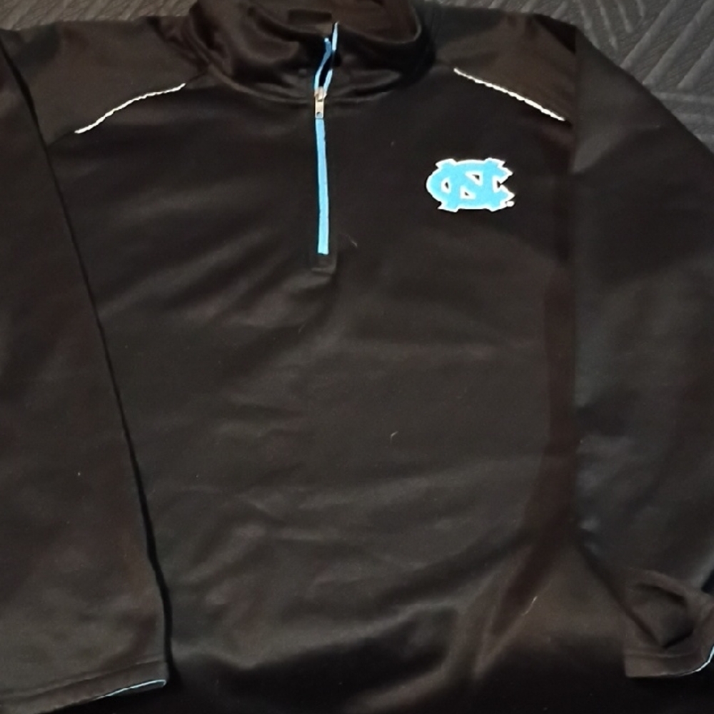 (27)UNC Black Quarter-Zip Sweatshirt